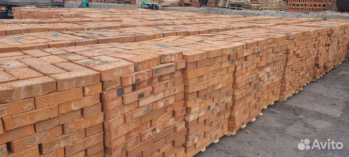 Кирпич бут красный полнотелый обожженый