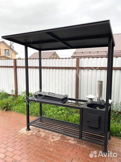 Мангал с крышей