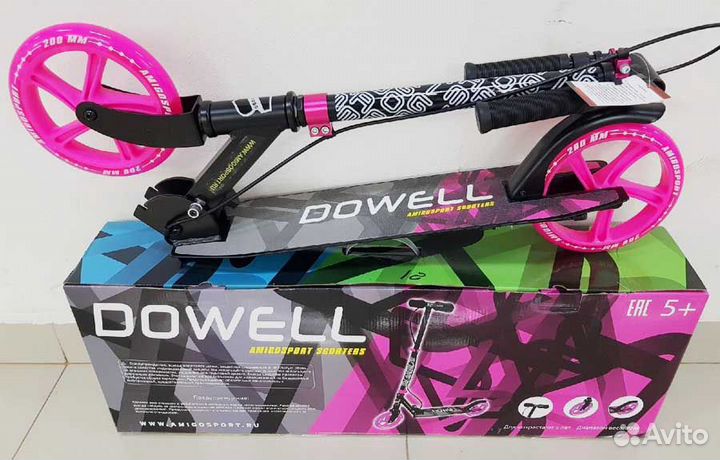 Подростковый самокат складной до 100кг dowell