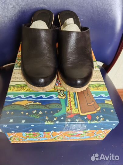 Шлепанцы сабо женские натуральная кожа 38