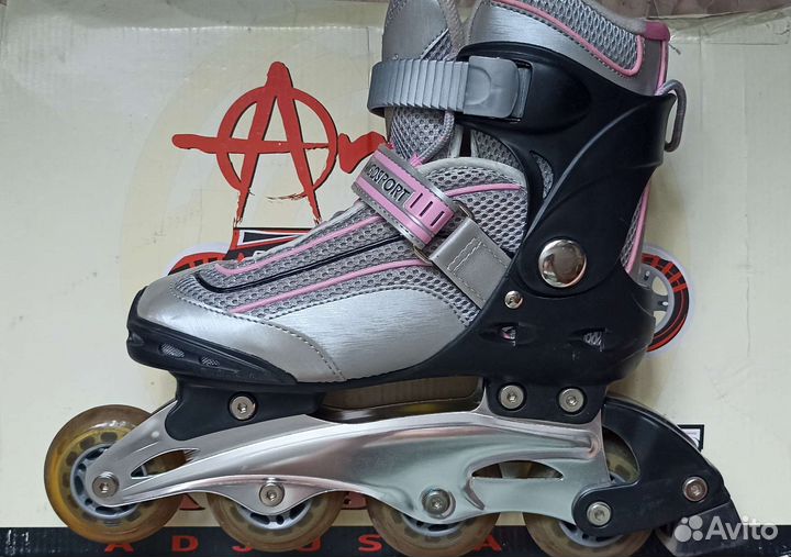 Ролики женские, подростковые 36,37,38,39размер