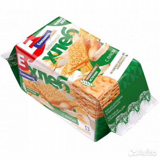 Хлеб Елизавета Вафельный с луком без дрожжей 80г