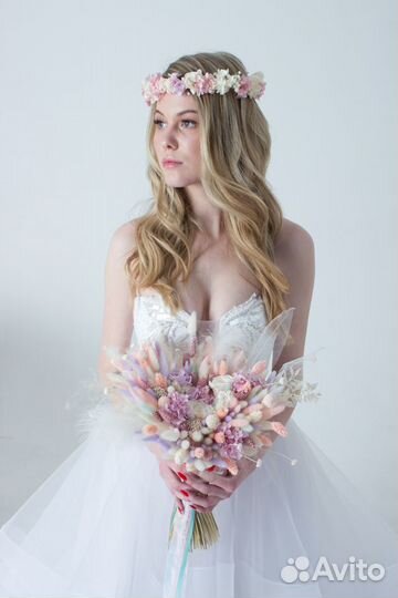 Букет невесты и композиции из сухоцветов