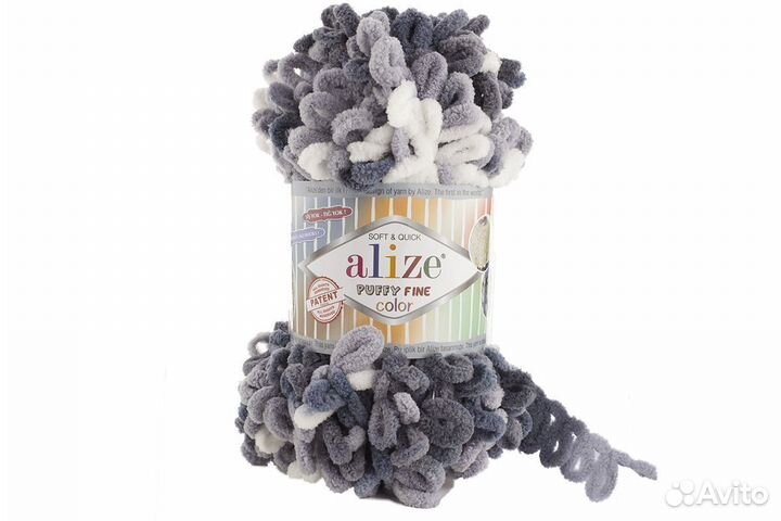 Пряжа Ализе Пуффи Файн Колор (Puffy Fine Color)