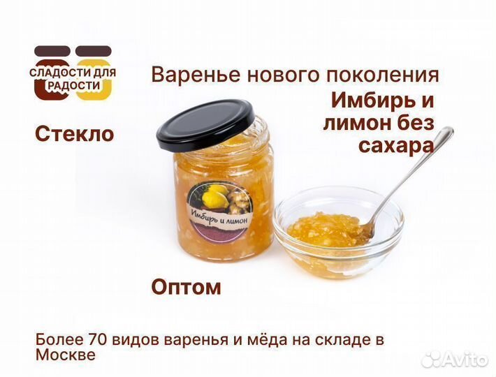 Варенье имбирь и лемон оптом. Стекло