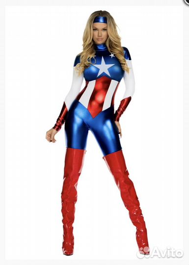 Костюм карнавальный Капитан Америка женский