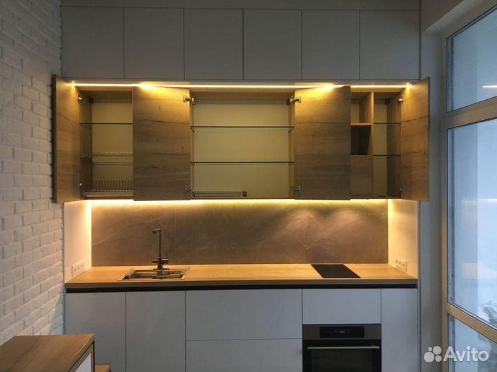 Прямой кухонный гарнитур 