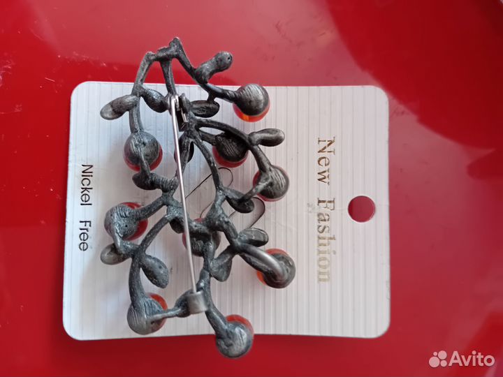 Брошь. Натуральный агат