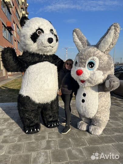 Ростовые куклы : белый медведь, панда, Чебурашка