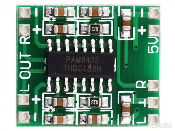 Готовые схемы усилителя 3.3Wx2 на 5V - PAM8403