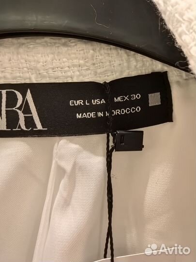 Твидовый пиджак zara l