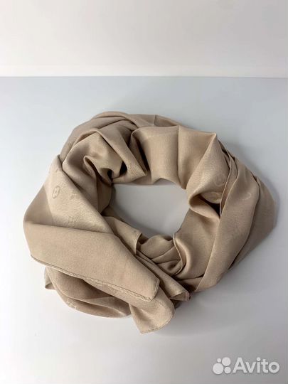 Платок louis vuitton,тонкий шелк,капучино