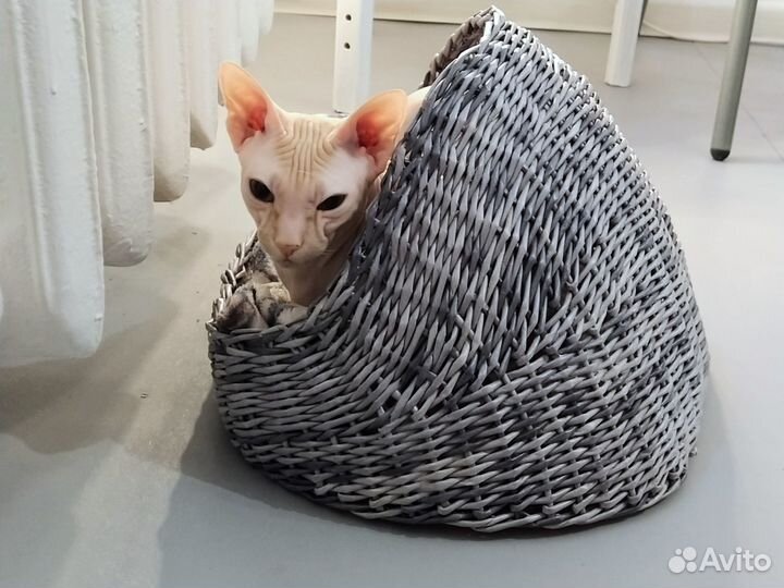 Домик для кошки плетеный