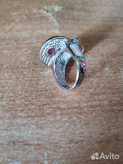 Серебряное кольцо с натуральным камнем 925