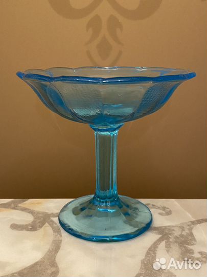 Антикварная ваза Купоросное стекло Неман СССР