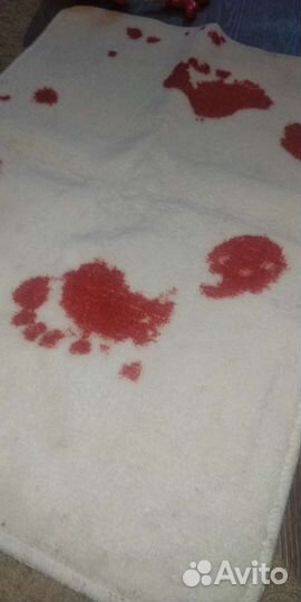 Набор для ванной комнаты. Штора, коврик, крючки