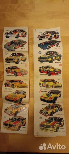 Старые наклейки моделей авто