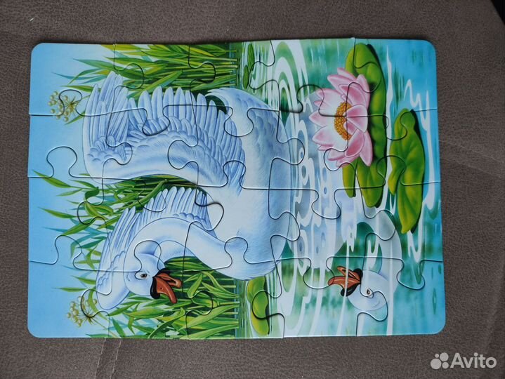 Крупные пазлы динозавры, птицы, котенок гав и тд