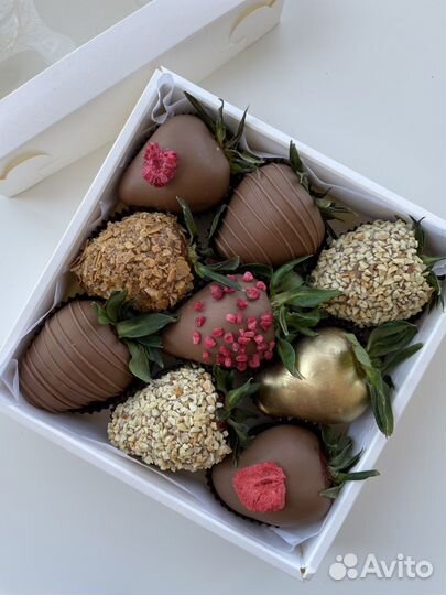 Клубника в шоколаде, клубничный набор, бокс