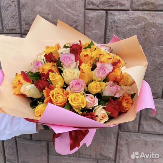 Цветы розы букет