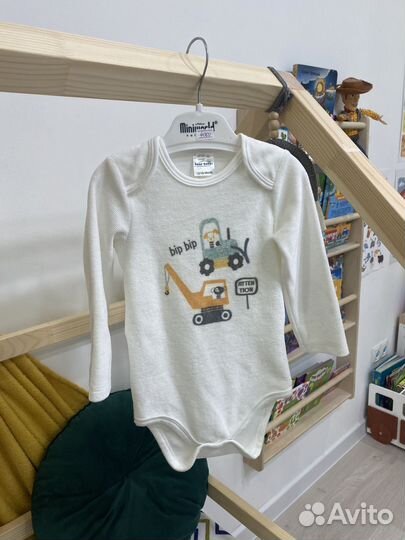 Боди с длинным рукавом 86 92