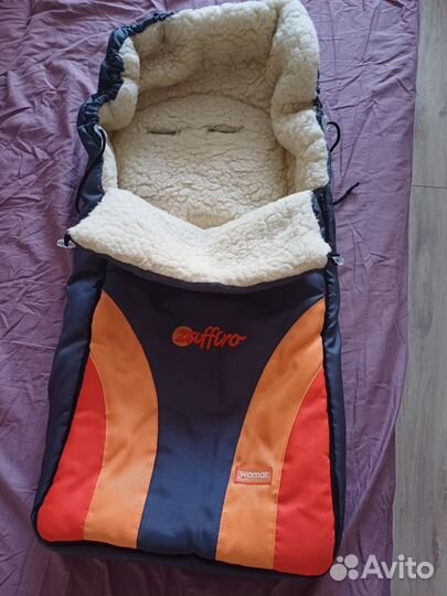 Зимний конверт в коляску санки Womar Zaffiro