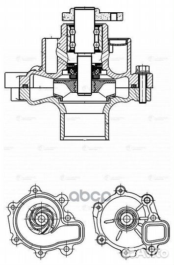 Насос водяной (помпа) Mazda 3 (BM) 13- / Axela