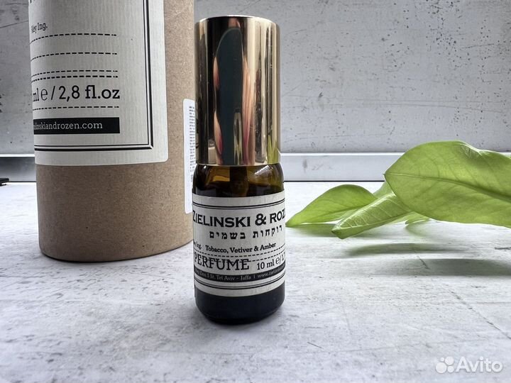 Тубус и аромат zielinski rozen tobacco vetiver