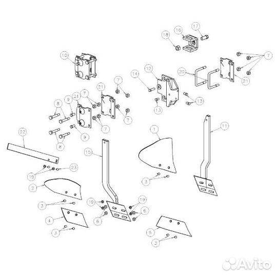 Лемех предплужника плуга Kverneland