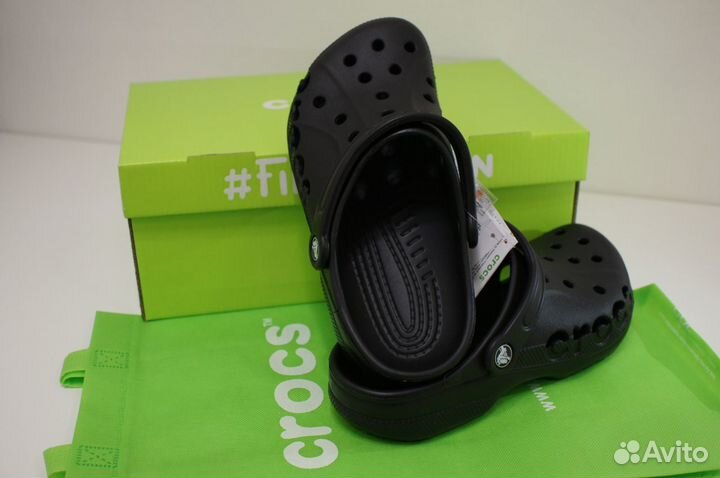 Сабо Crocs Baya clog в коробке с джибитсами