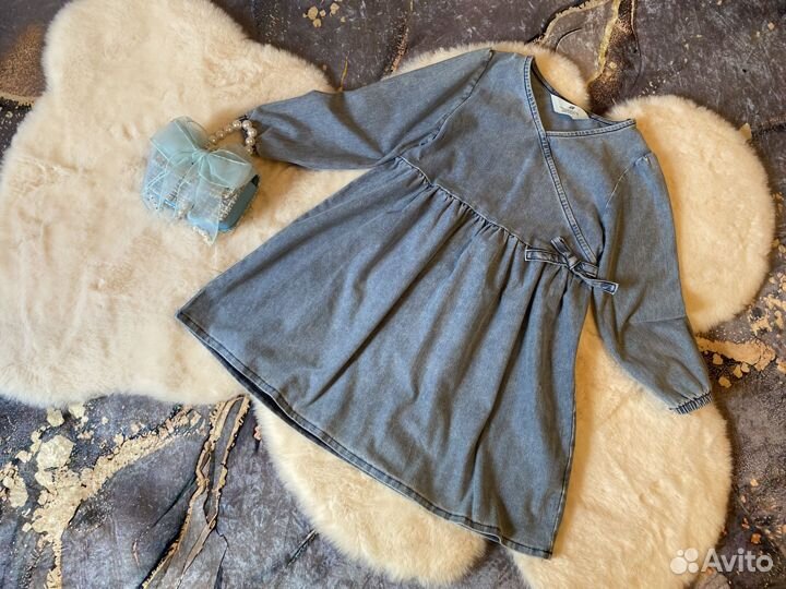 Новое джинсовое платье H&M. Размер 134/140