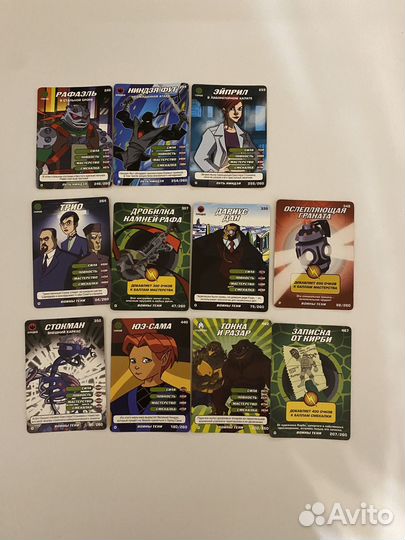 Карточки черепашки ниндзя