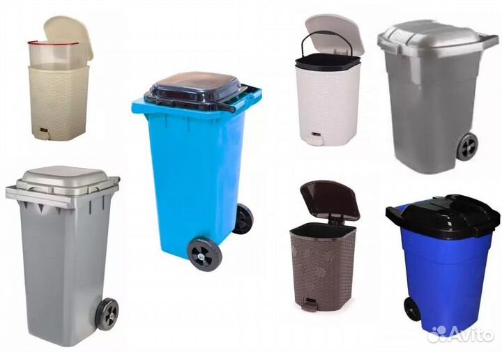 Ведро мусорное контейнер бак несколько видов