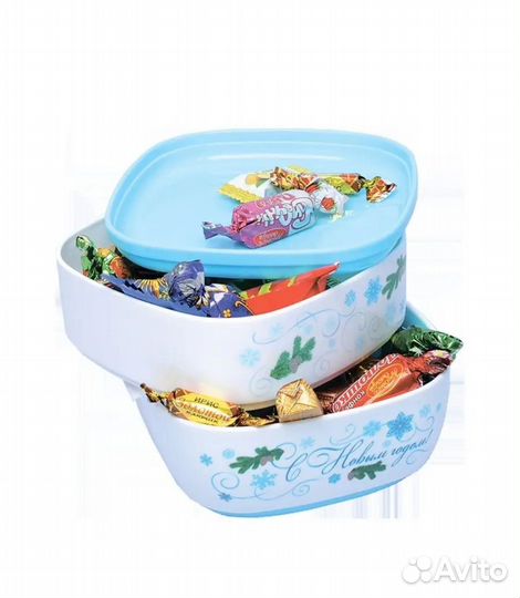 Ланч-бокс новый с ложкой