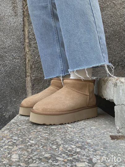 UGG Mini Platform Beige женские (Арт.4357)