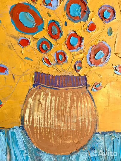 Картина маслом на холсте букет