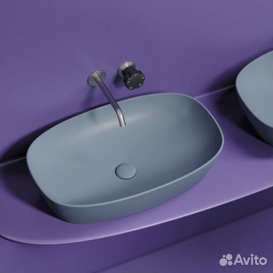 Раковина Ceramica Nova Element CN6049MHL 60х38х13,8 см, цвет серо-голубой матовый