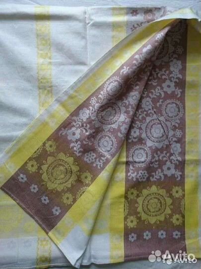 Советские льняные и х/б скатерти и салфетки