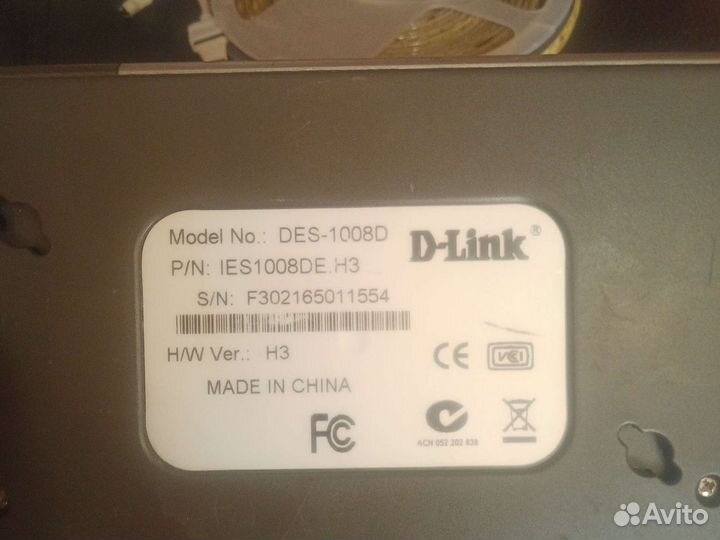 Коммутатор D-link des1008d