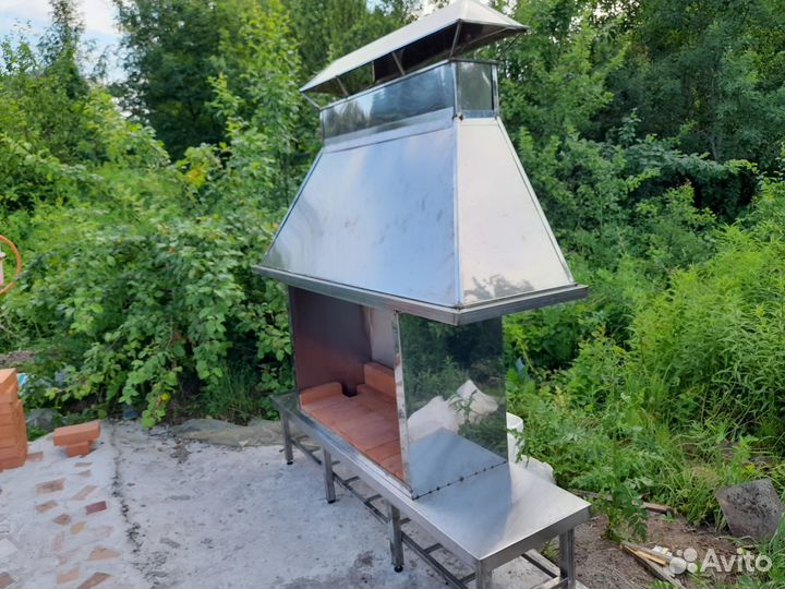 Мангал нержавейка с вытяжкой