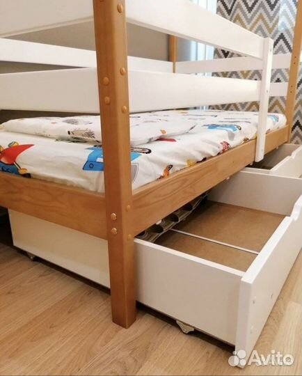 Кровать домик комбинированная 190х80