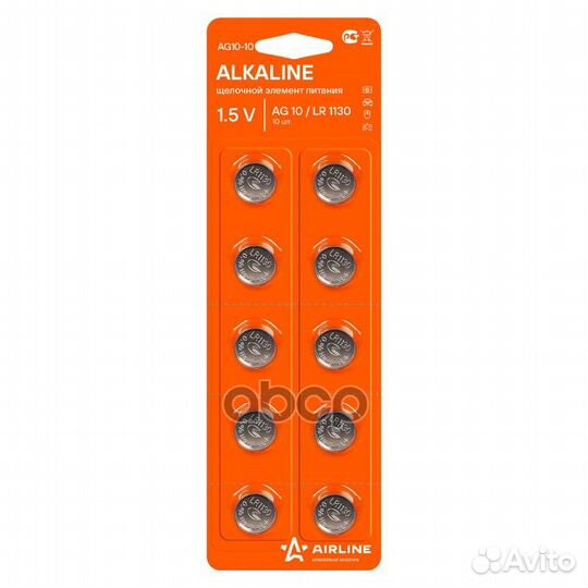Батарейка AG10/LR1130 щелочная 10 шт. (AG10-1