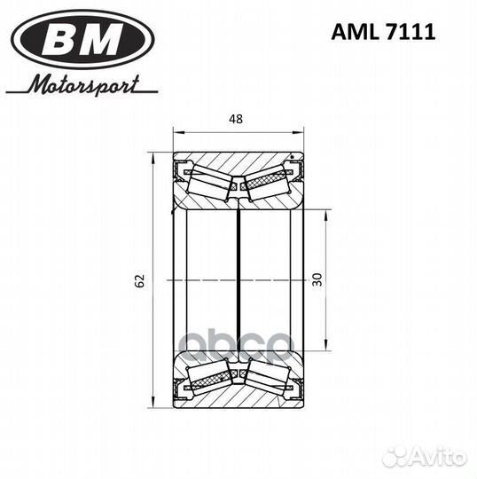 Подшипник ступицы зад прав/лев AML7111
