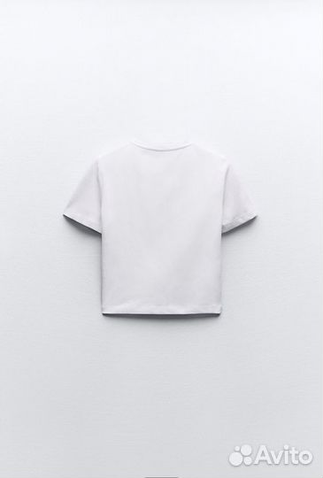 Укороченная футболка кроп топ Zara. Оригинал