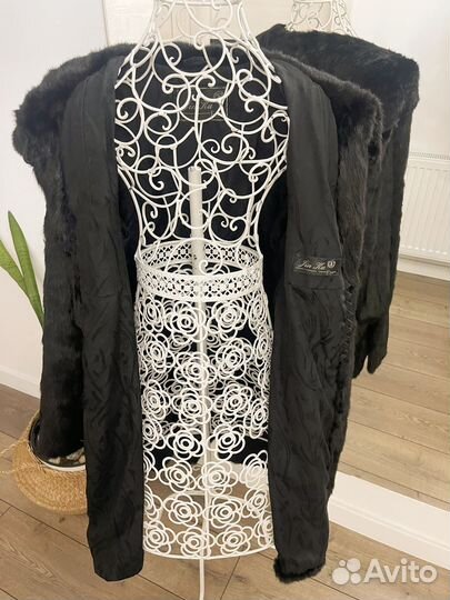 Шуба норковая с капюшоном