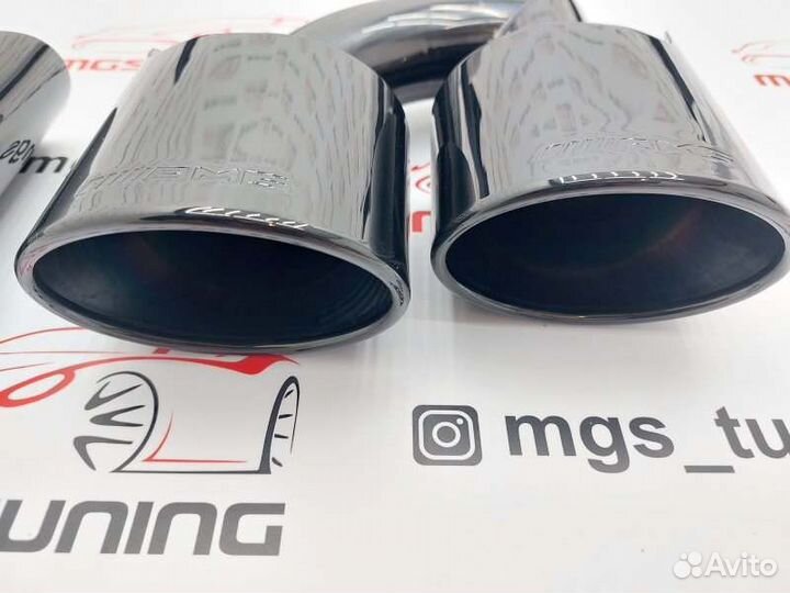 Насадки на выхлоп черные E63 AMG Мерседес W211
