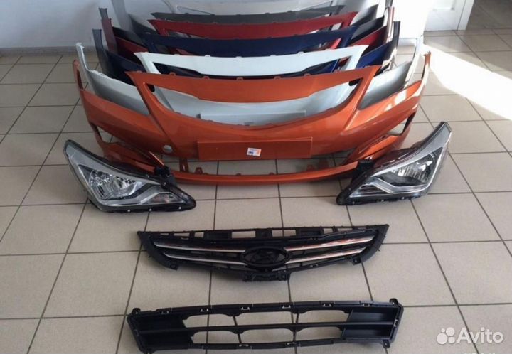 Передний бампер Hyundai Solaris 1 2014-2017 (3)