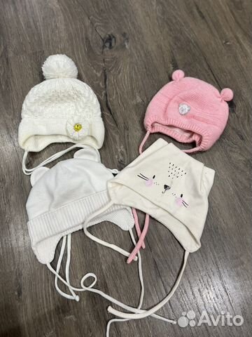 Шапка для девочки 3-6 мес
