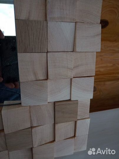 Дизайнерское зеркало рама 3D из спилов ручной