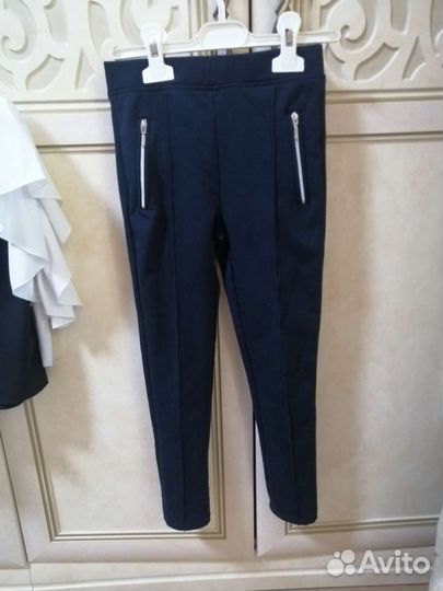 Белый школьный фартук, 128 рост